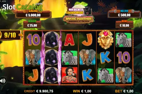 Οθόνη7. Mystic Panther Treasures of the Wild Κουλοχέρης