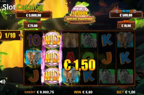 Οθόνη9. Mystic Panther Treasures of the Wild Κουλοχέρης