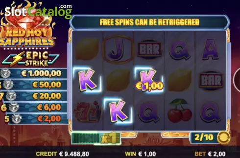Οθόνη5. Red Hot Sapphires Κουλοχέρης