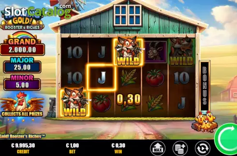 Οθόνη4. Hatching Gold! Rooster's Riches Κουλοχέρης