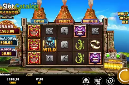 Οθόνη3. 3 Blazing Volcanoes Power Combo Κουλοχέρης 