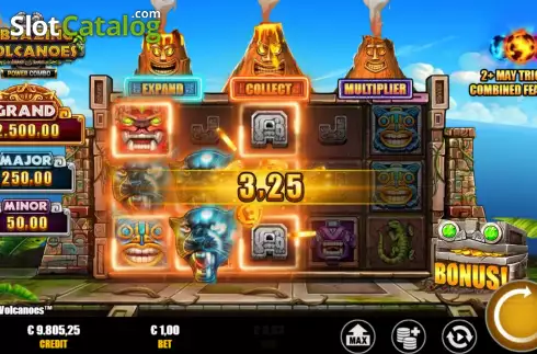 Οθόνη4. 3 Blazing Volcanoes Power Combo Κουλοχέρης 