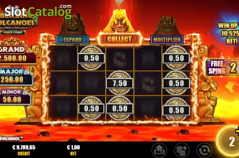 Οθόνη8. 3 Blazing Volcanoes Power Combo Κουλοχέρης 
