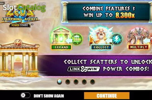 Οθόνη2. Zeus Lightning Riches Power Combo Κουλοχέρης