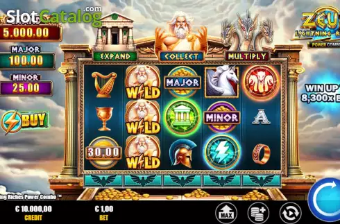 Οθόνη3. Zeus Lightning Riches Power Combo Κουλοχέρης