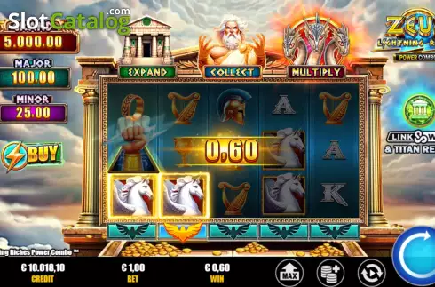 Οθόνη4. Zeus Lightning Riches Power Combo Κουλοχέρης