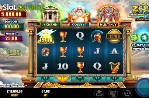 Οθόνη5. Zeus Lightning Riches Power Combo Κουλοχέρης