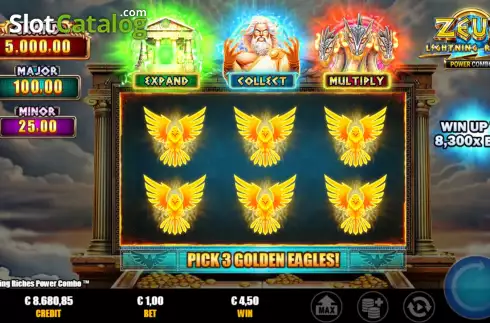 Οθόνη7. Zeus Lightning Riches Power Combo Κουλοχέρης