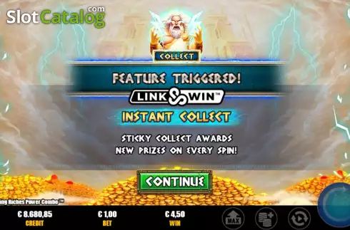 Οθόνη9. Zeus Lightning Riches Power Combo Κουλοχέρης