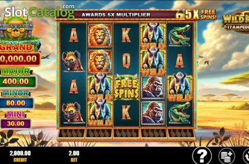 Οθόνη2. Wild Rhino Stampede Stacks Κουλοχέρης 