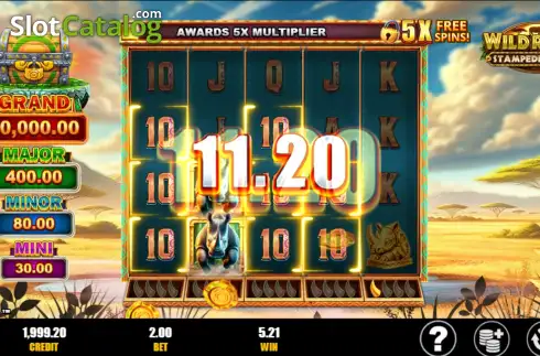 Οθόνη3. Wild Rhino Stampede Stacks Κουλοχέρης 