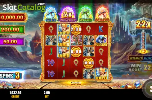 Οθόνη3. Thor: Realms of Fortune Bonus Surge Κουλοχέρης