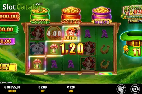 Οθόνη3. Harrigan & Hare Rainbow Bonanza Power Combo Κουλοχέρης 
