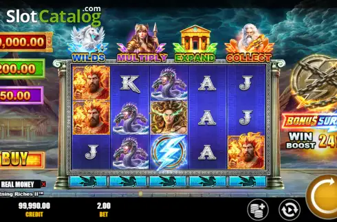 Οθόνη2. Zeus Lightning Riches 2 Κουλοχέρης