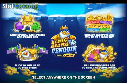 Οθόνη2. Bling Bling Penguin Κουλοχέρης 