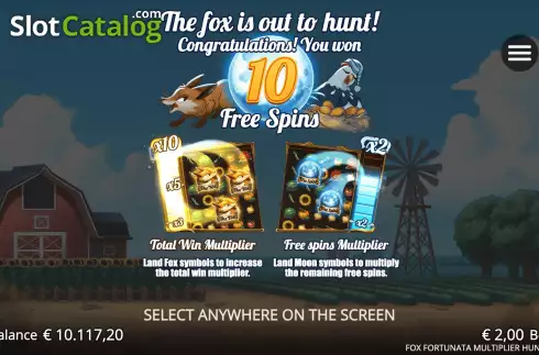 Οθόνη5. Fox Fortunata: Multiplier Hunt Κουλοχέρης