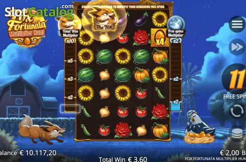 Οθόνη9. Fox Fortunata: Multiplier Hunt Κουλοχέρης