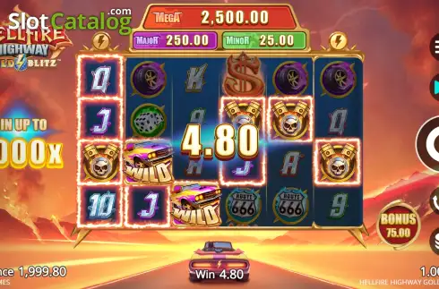 Οθόνη4. Hellfire Highway Gold Blitz Κουλοχέρης