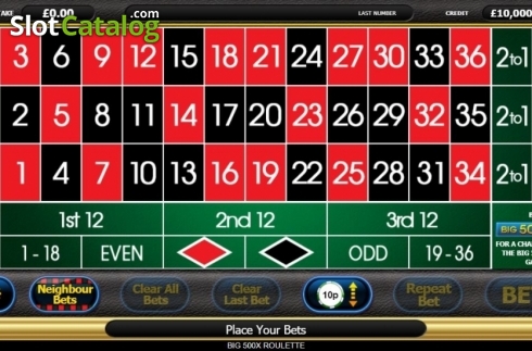Οθόνη2. Big 500x Roulette Κουλοχέρης 