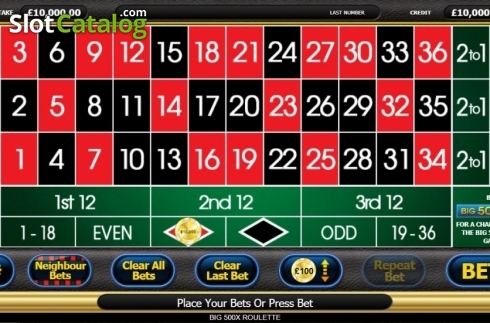 Οθόνη3. Big 500x Roulette Κουλοχέρης 