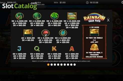 Οθόνη6. Rainbow Cash Pots Κουλοχέρης