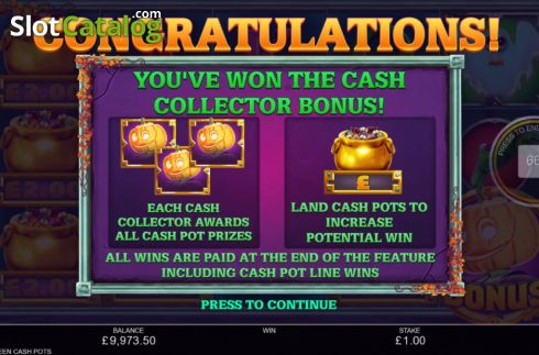Οθόνη6. Halloween Cash Pots Κουλοχέρης