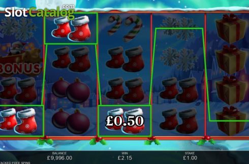 Οθόνη4. Santa Stacked Free Spins Κουλοχέρης