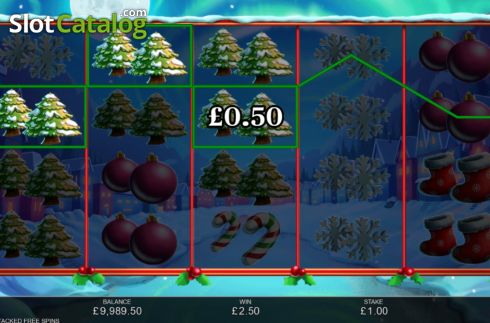Οθόνη5. Santa Stacked Free Spins Κουλοχέρης