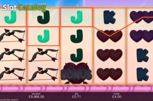 Οθόνη4. Stacked Valentine Hearts Κουλοχέρης