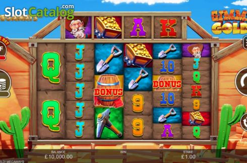 Οθόνη3. Gimme Gold! Megaways Κουλοχέρης