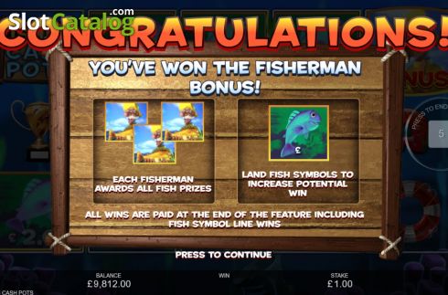 Οθόνη7. Fishing Cash Pots Κουλοχέρης 