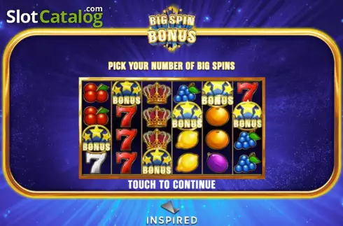 Οθόνη2. Big Spin Bonus Κουλοχέρης