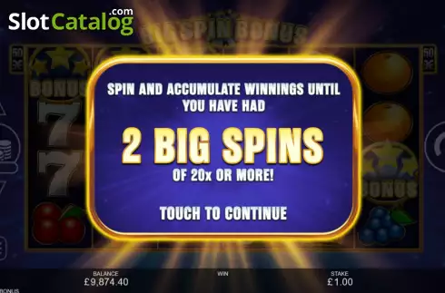 Οθόνη9. Big Spin Bonus Κουλοχέρης