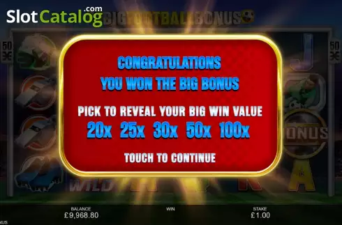 Οθόνη7. Big Football Bonus Κουλοχέρης