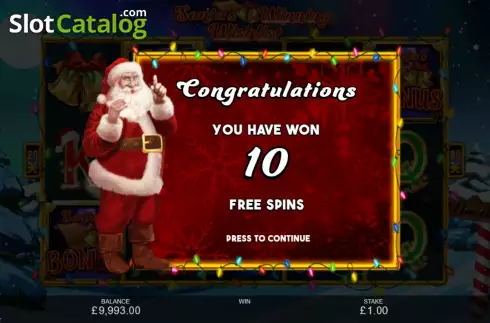 Οθόνη5. Santa's Winning Wishlist Κουλοχέρης