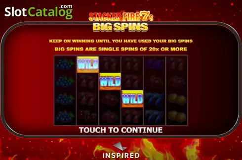 Οθόνη2. Stacked Fire 7s Big Spins Κουλοχέρης