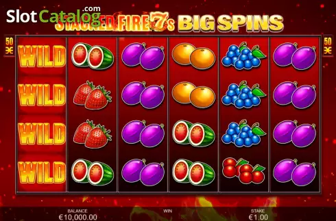 Οθόνη3. Stacked Fire 7s Big Spins Κουλοχέρης