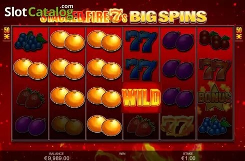 Οθόνη5. Stacked Fire 7s Big Spins Κουλοχέρης
