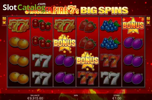 Οθόνη9. Stacked Fire 7s Big Spins Κουλοχέρης