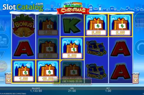 Οθόνη3. Cops 'n' Robbers Big Money Christmas Κουλοχέρης