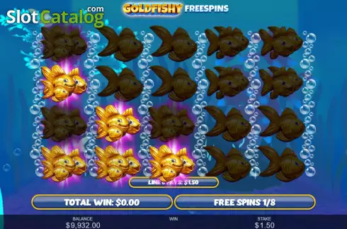 Οθόνη9. Gold Fishy Free Spins Κουλοχέρης