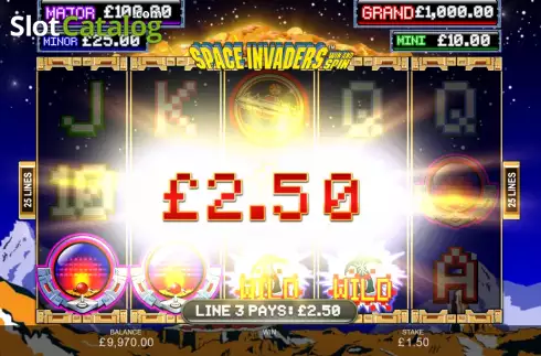 Οθόνη3. Space Invaders Win and Spin Κουλοχέρης