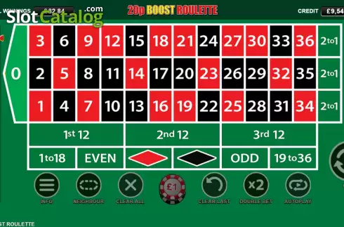 Οθόνη8. 20p Boost Roulette Κουλοχέρης