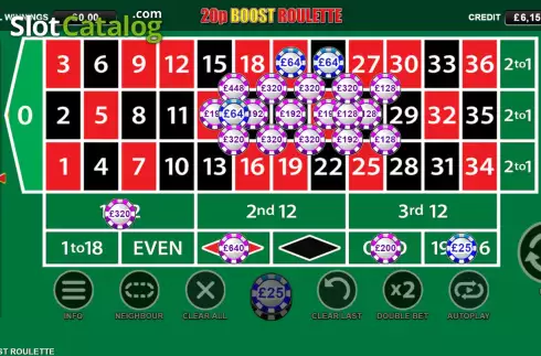 Οθόνη9. 20p Boost Roulette Κουλοχέρης