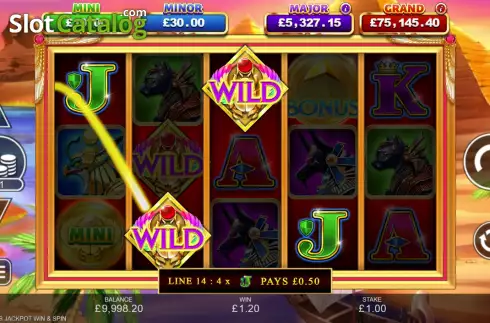 Οθόνη3. Cleo's Jackpot Win & Spin Κουλοχέρης 