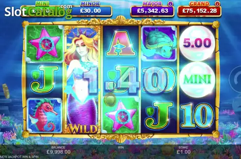 Οθόνη3. Mermaid's Jackpot Win & Spin Κουλοχέρης 
