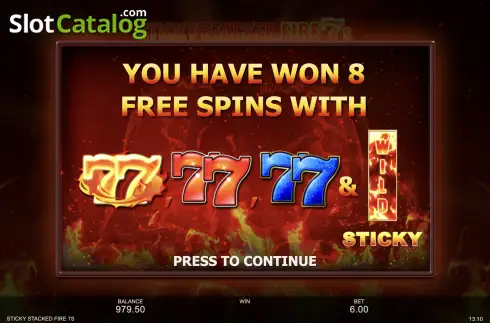 Οθόνη8. Sticky Stacked Fire 7's Κουλοχέρης