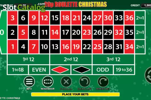 Οθόνη2. 20p Roulette Christmas Κουλοχέρης