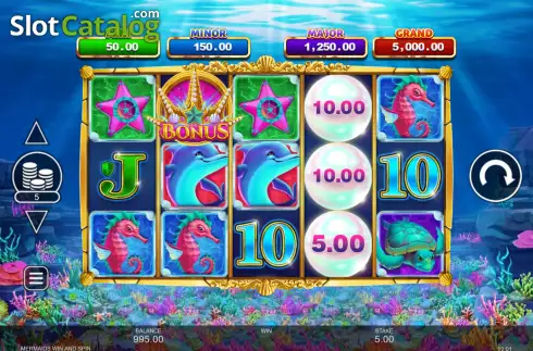 Οθόνη2. Mermaid's Win & Spin Κουλοχέρης
