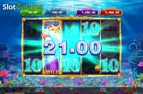 Οθόνη3. Mermaid's Win & Spin Κουλοχέρης